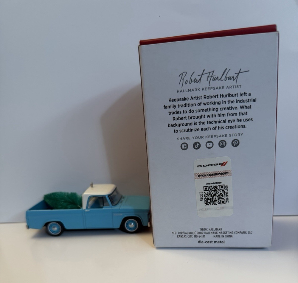 2021 Hallmark Keepsake All American Trucks 1966 Dodge A-100 Ornament